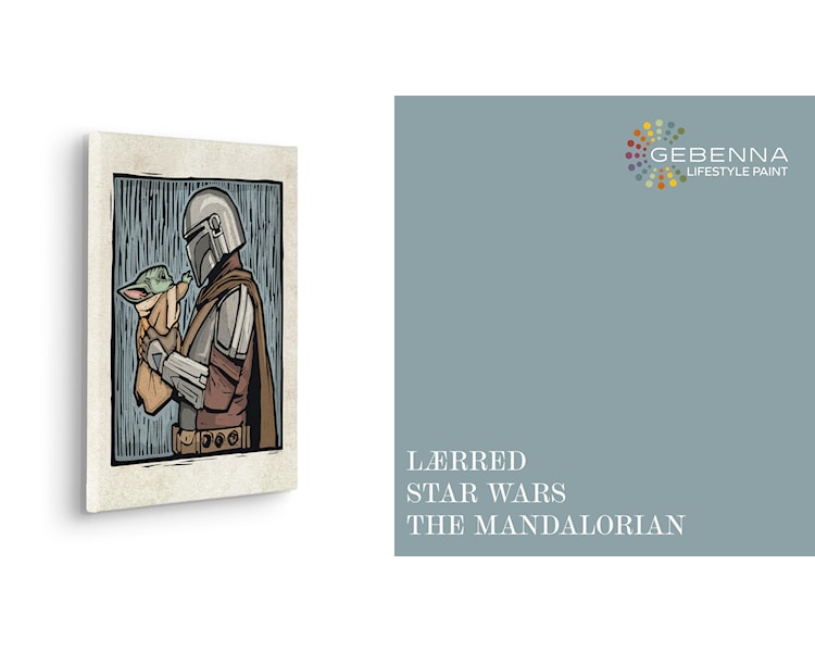 Lærred Star Wars The Mandalorian Lino-cut